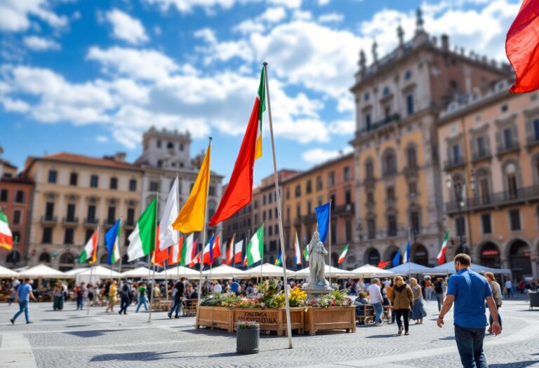 Manifestazione pro Palestina a Roma con bandiere e striscioni