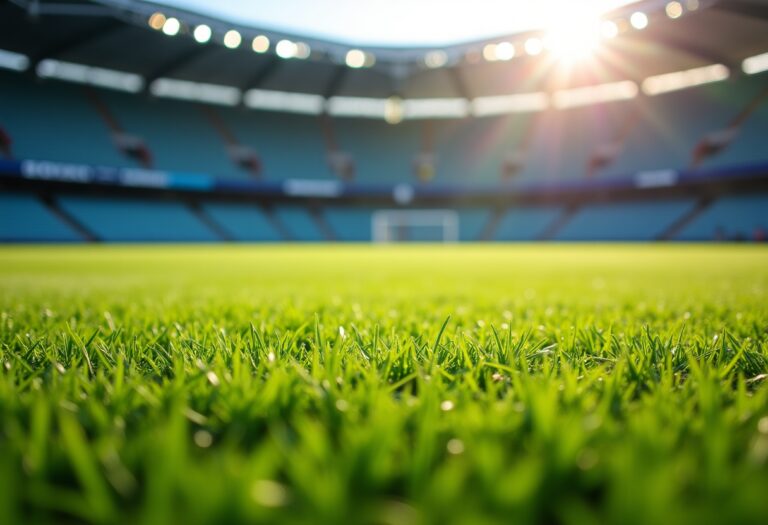 Telecronaca sportiva che racconta una partita di calcio