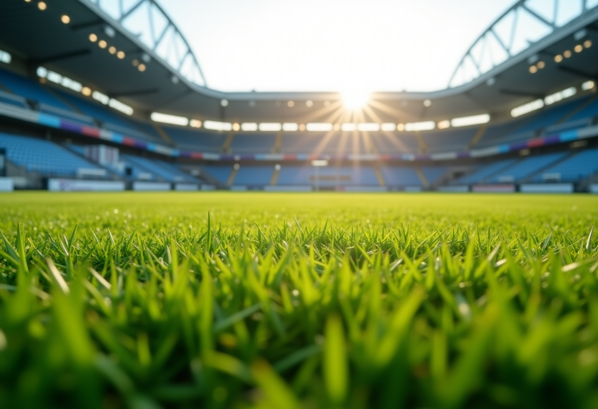 Steward al lavoro durante una partita di calcio