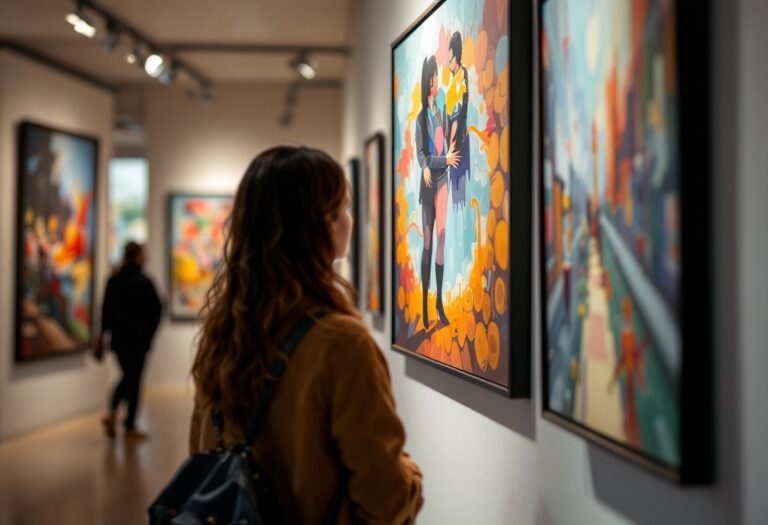 Un'opera d'arte contemporanea in mostra