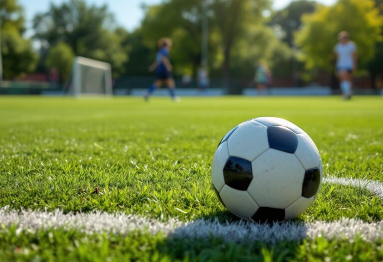 Giocatrici di calcio femminile italiano in azione