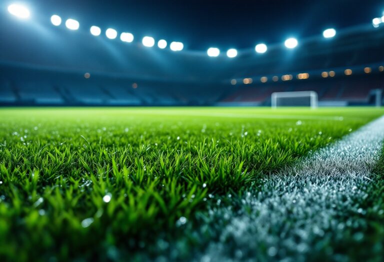 Giocatori in azione durante una partita di Champions League