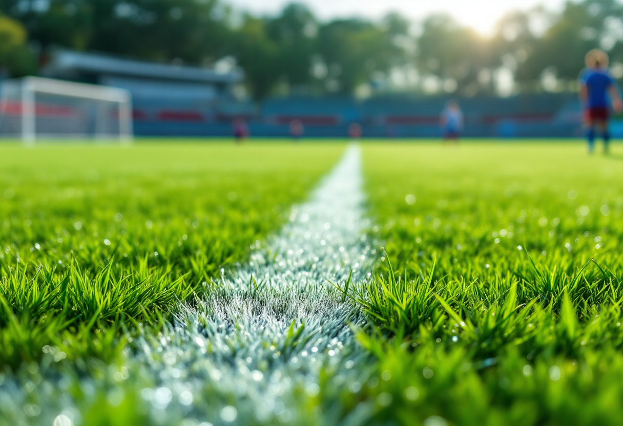 Giovani calciatori in azione durante una partita di giovanili