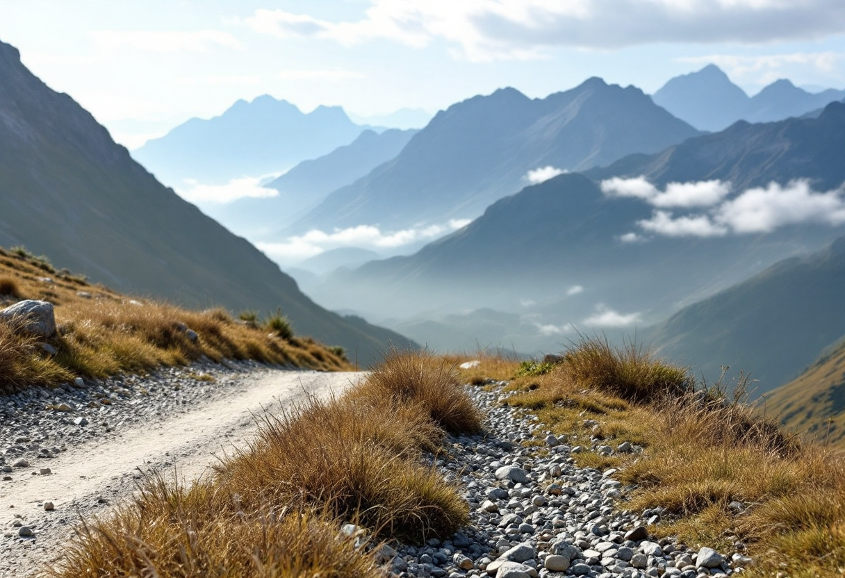 Ciclisti in gara al Giro d'Abruzzo 2025