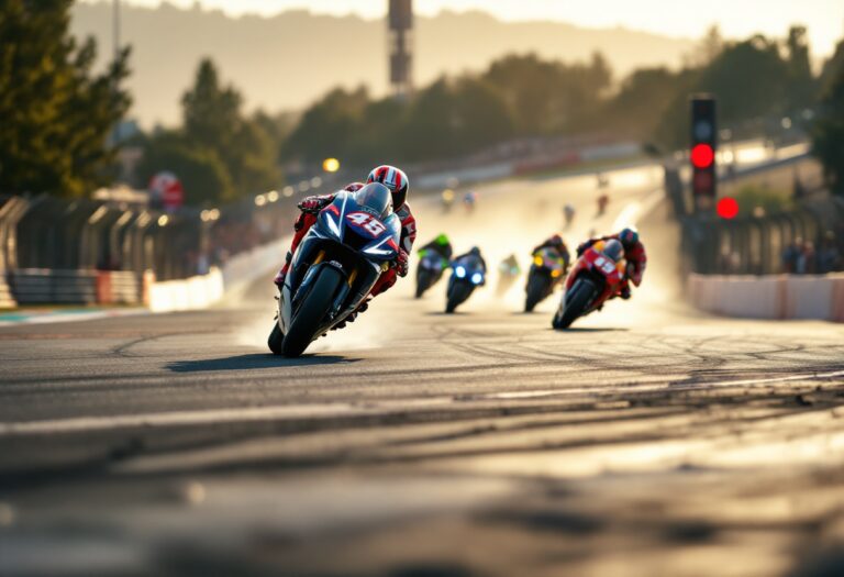 Marc Marquez in azione durante il GP del Qatar 2023