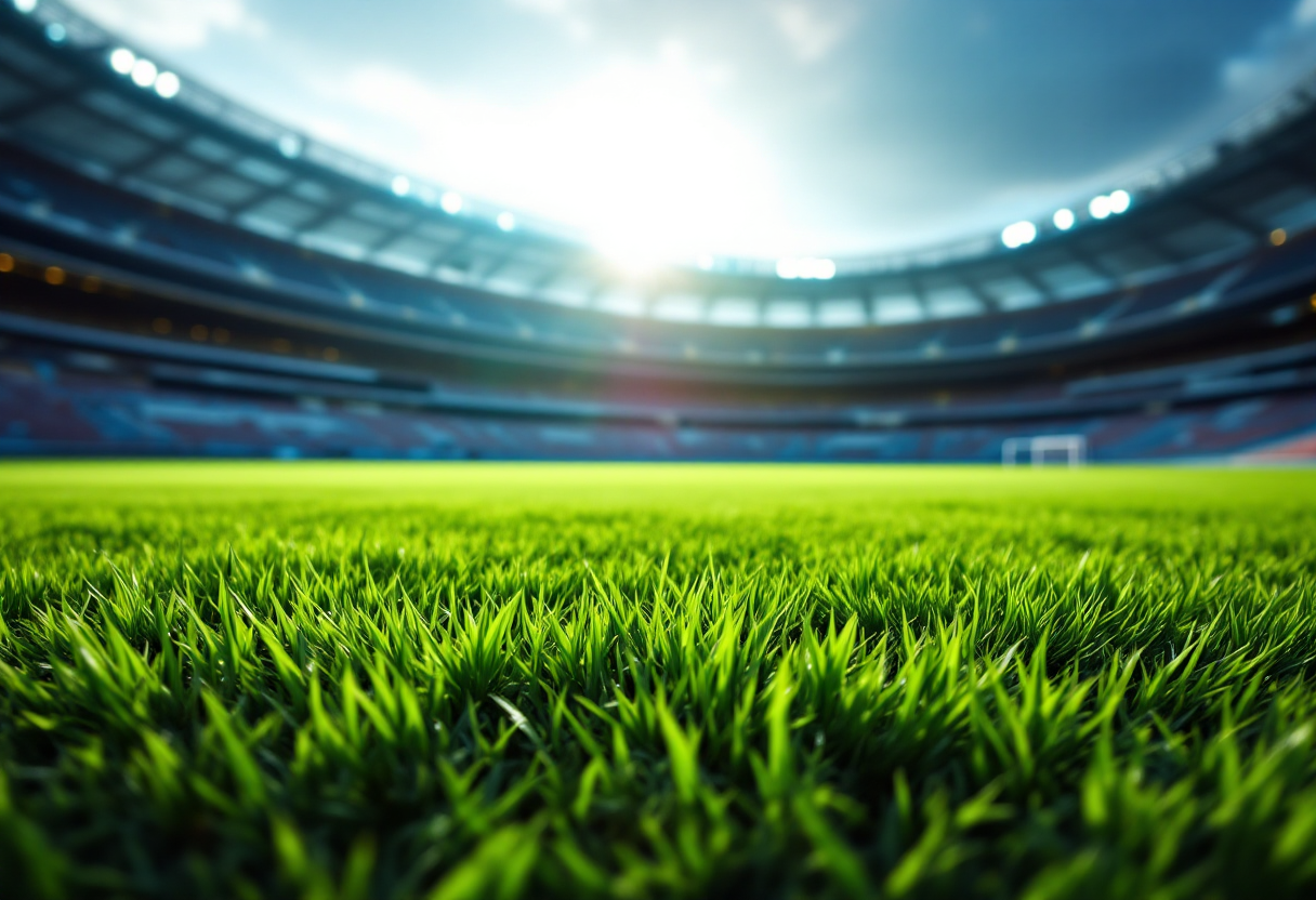 Giocatori di calcio in fase di preparazione prima della partita