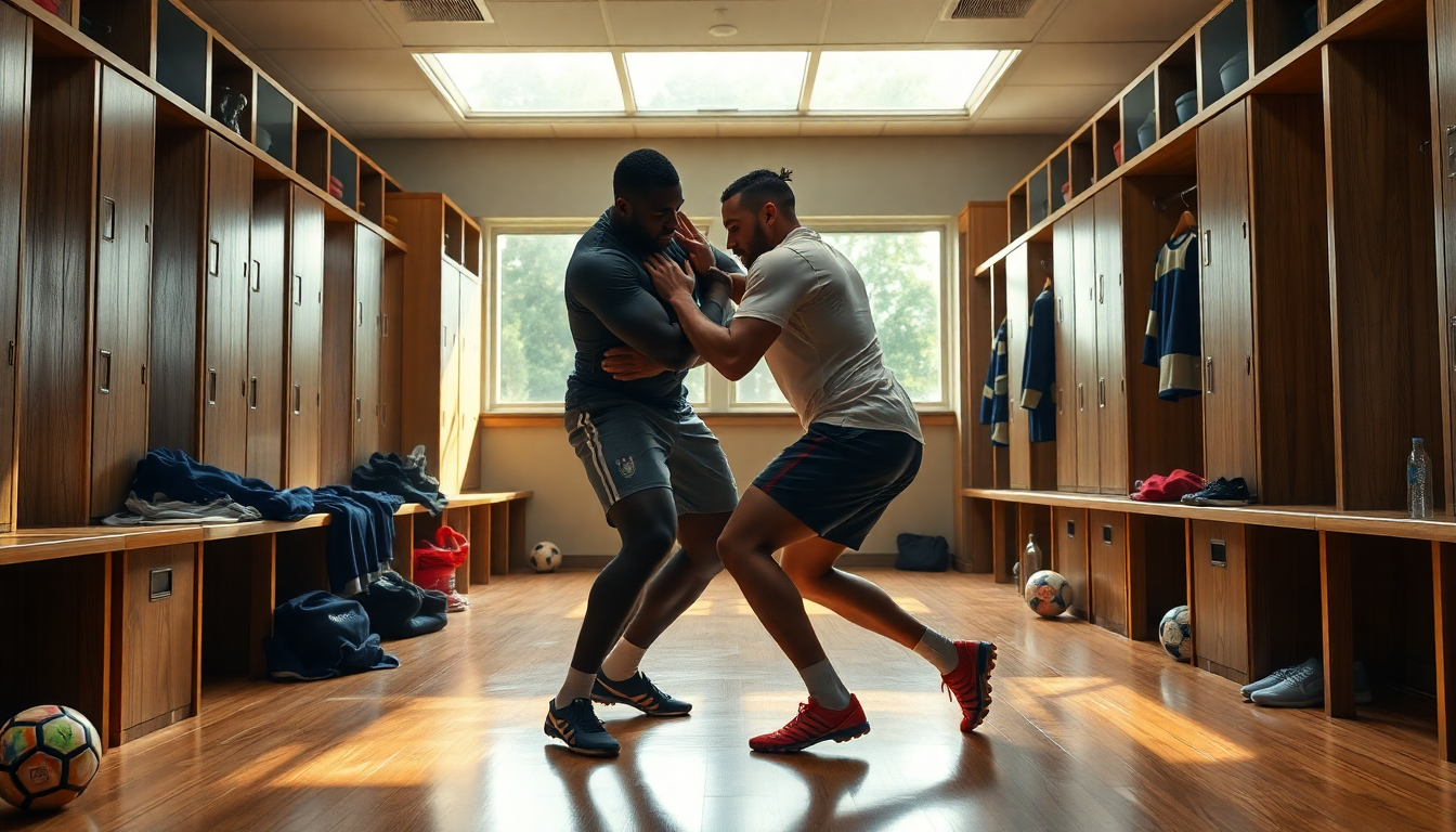 dietro le quinte del calcio il wrestling in spogliatoio come test di forza 1751066555